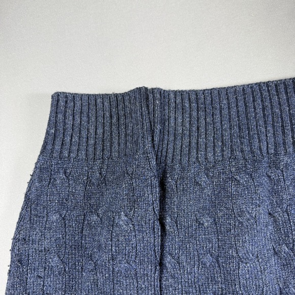 Polo Ralph Lauren Sweater Mens Large Blue Cable Knit Silk Crewneck Pullover - Picture 11 of 11